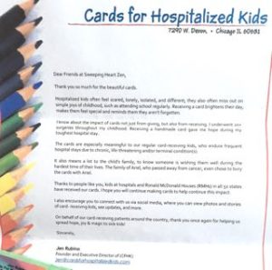 Letter Cards Hospitalized Kids